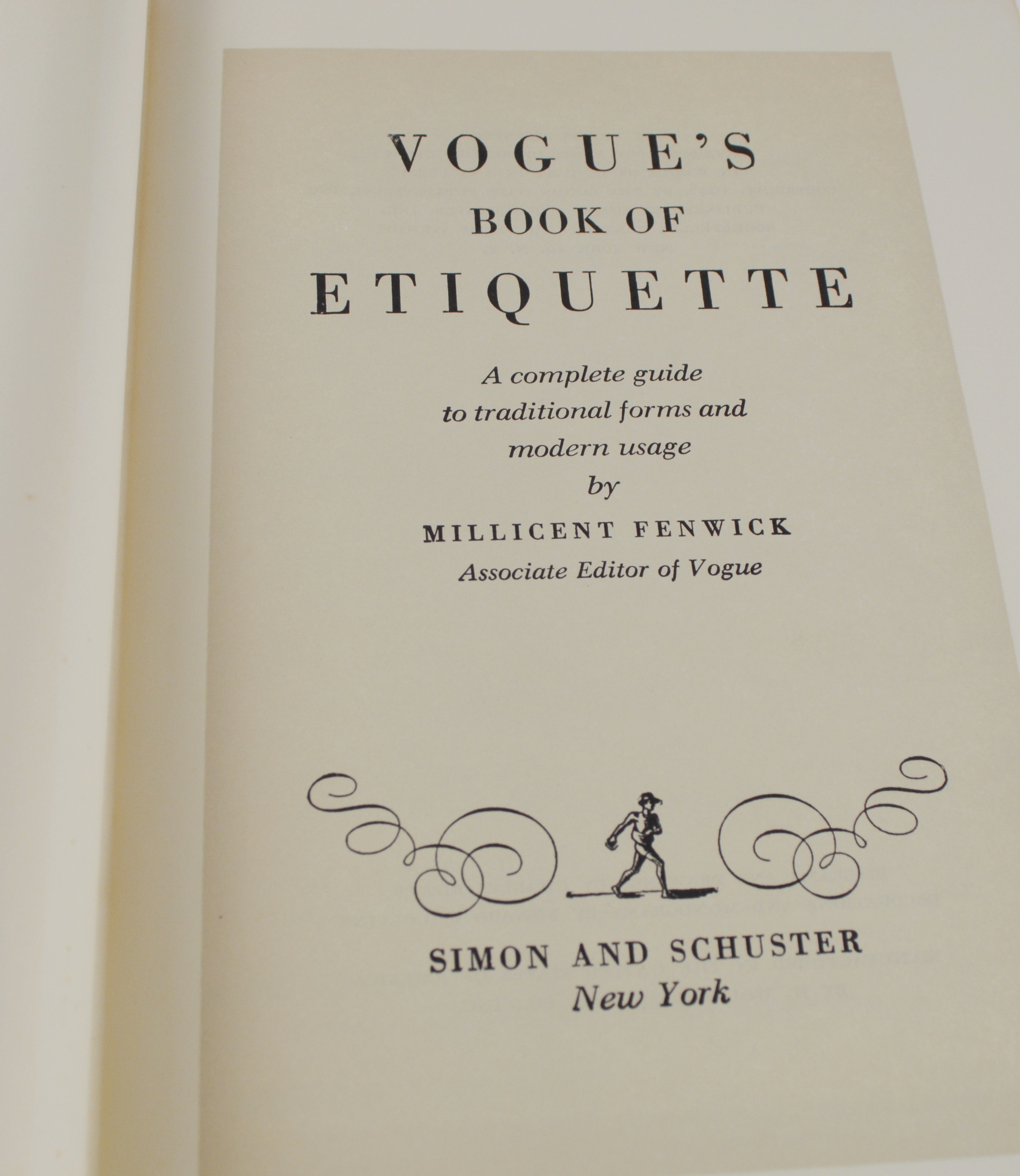 "Vogue's Book of Etiquette" First Edition Hardcover Book