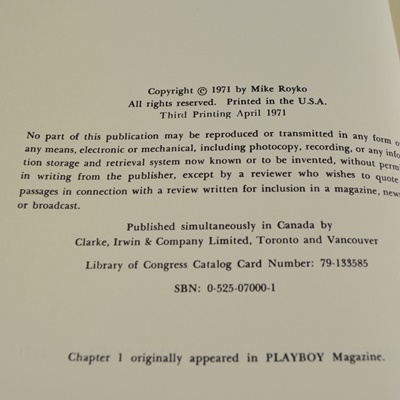 "Boss: Richard J Daley of Chicago" by Mike Royko