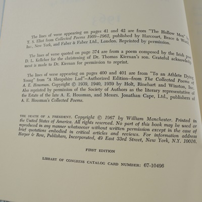 First Edition "The Death of a President: November 1963"