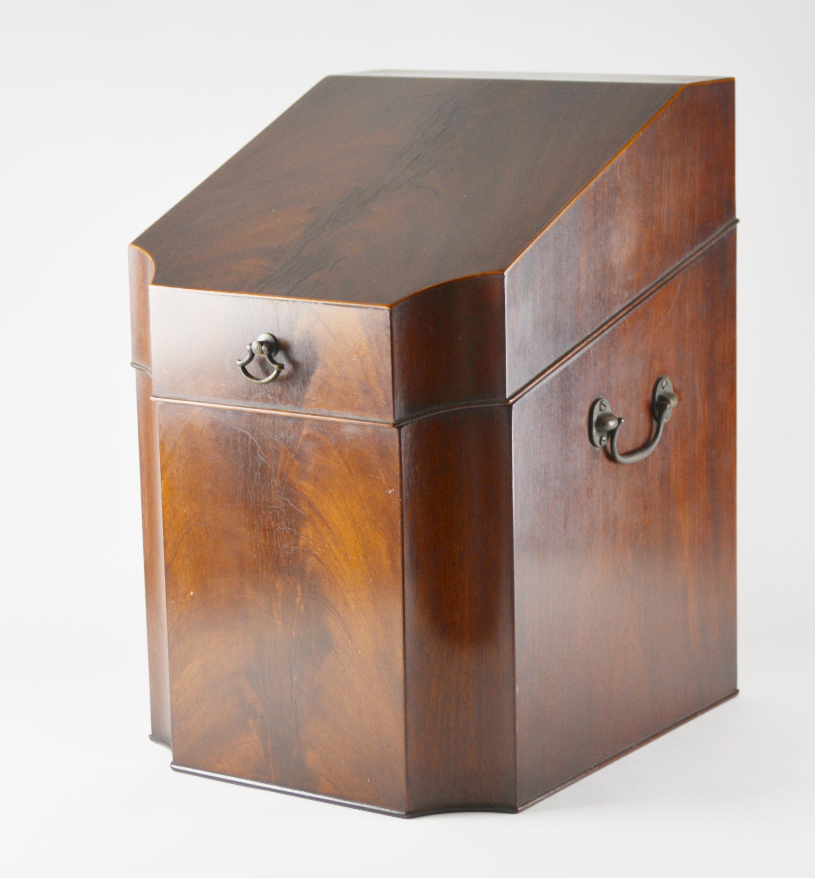 Vintage George III Style Mahogany Veneer 45 rpm or Document Box