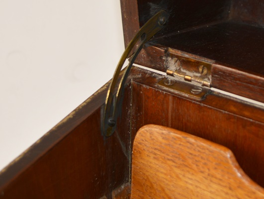 Vintage George III Style Mahogany Veneer 45 rpm or Document Box