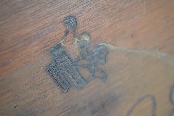 Vintage George III Style Mahogany Veneer 45 rpm or Document Box