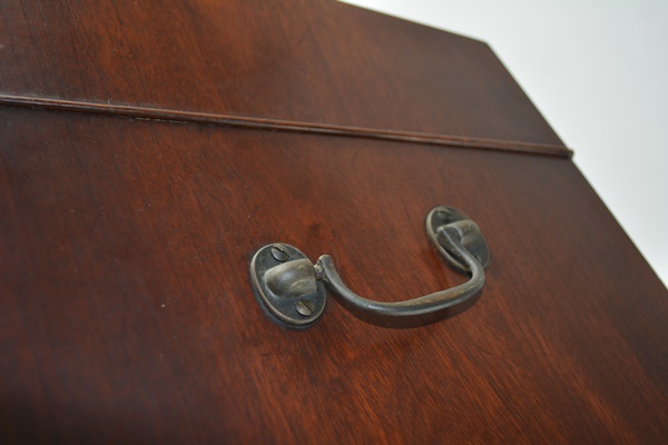 Vintage George III Style Mahogany Veneer 45 rpm or Document Box