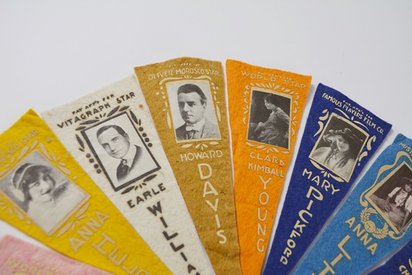 Vintage Silent Film Stars Felt Pennants