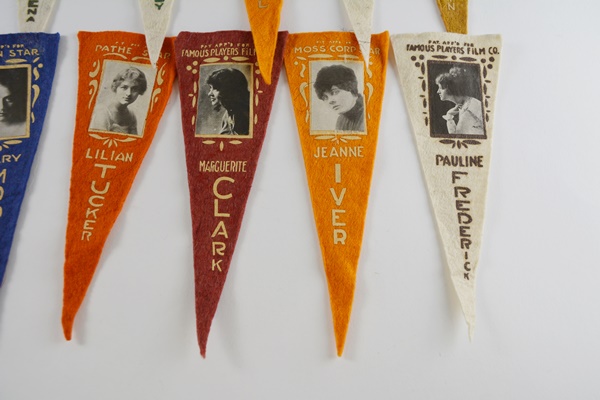 Vintage Silent Film Stars Felt Pennants