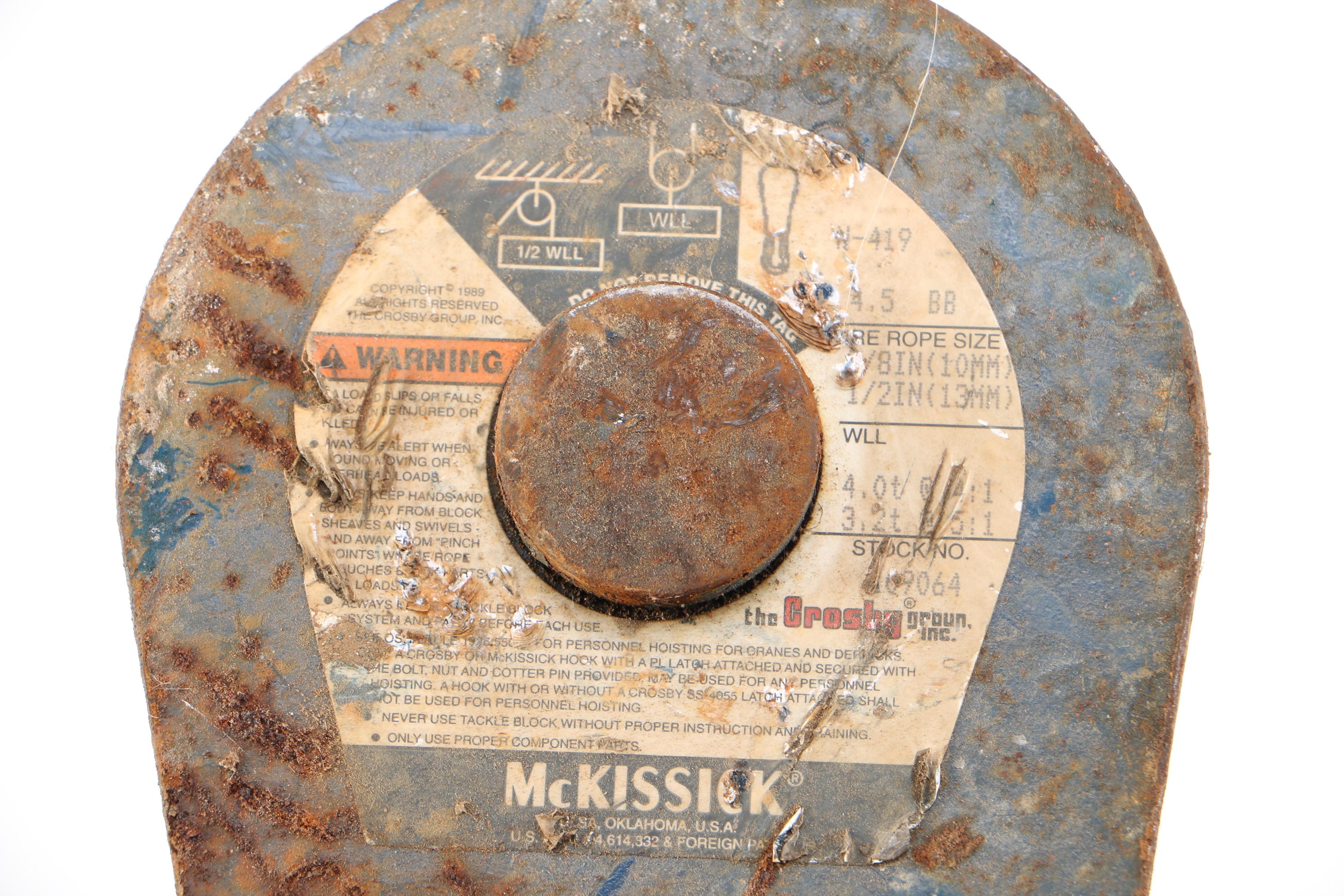 Industrial Metal Pulley Featuring Crosby McKissick