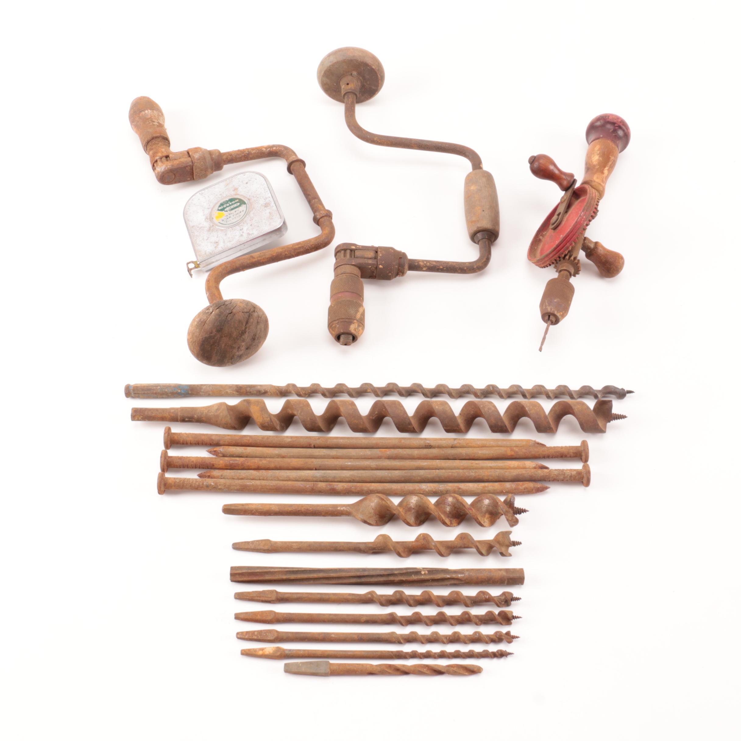 Vintage Drill Bits and Assorted Tools