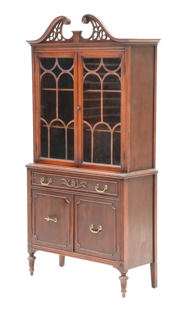 Federal Style Mahogany China Cabinet