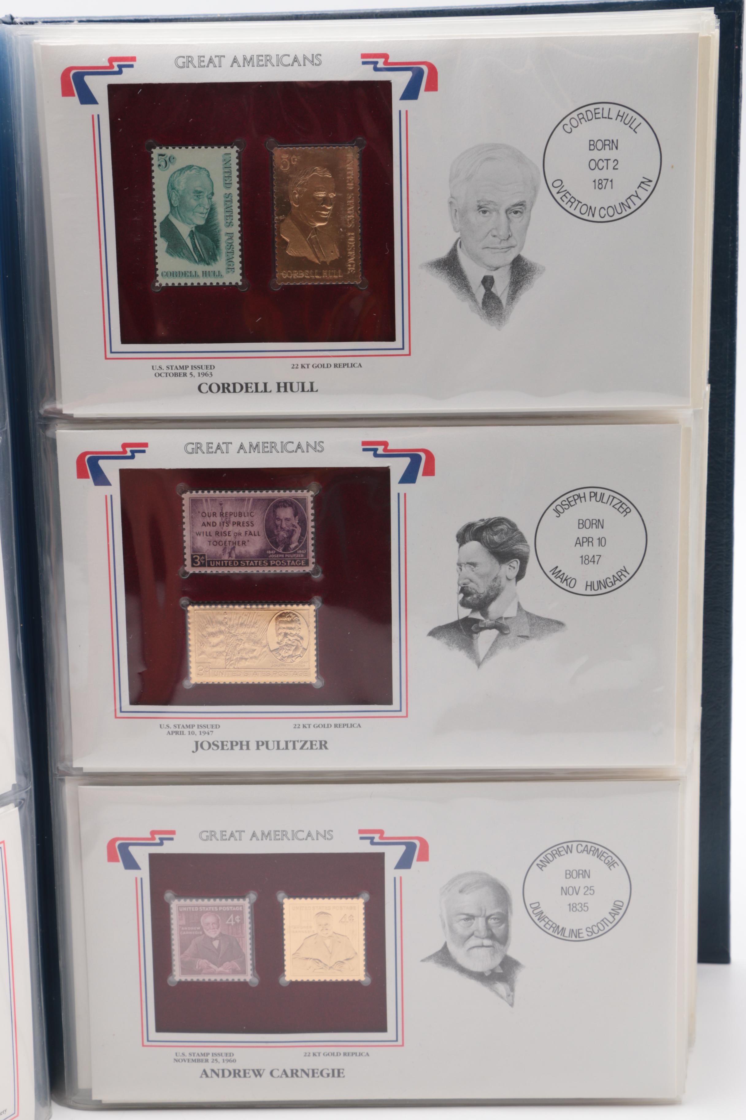 Great Americans on United States Stamps Album