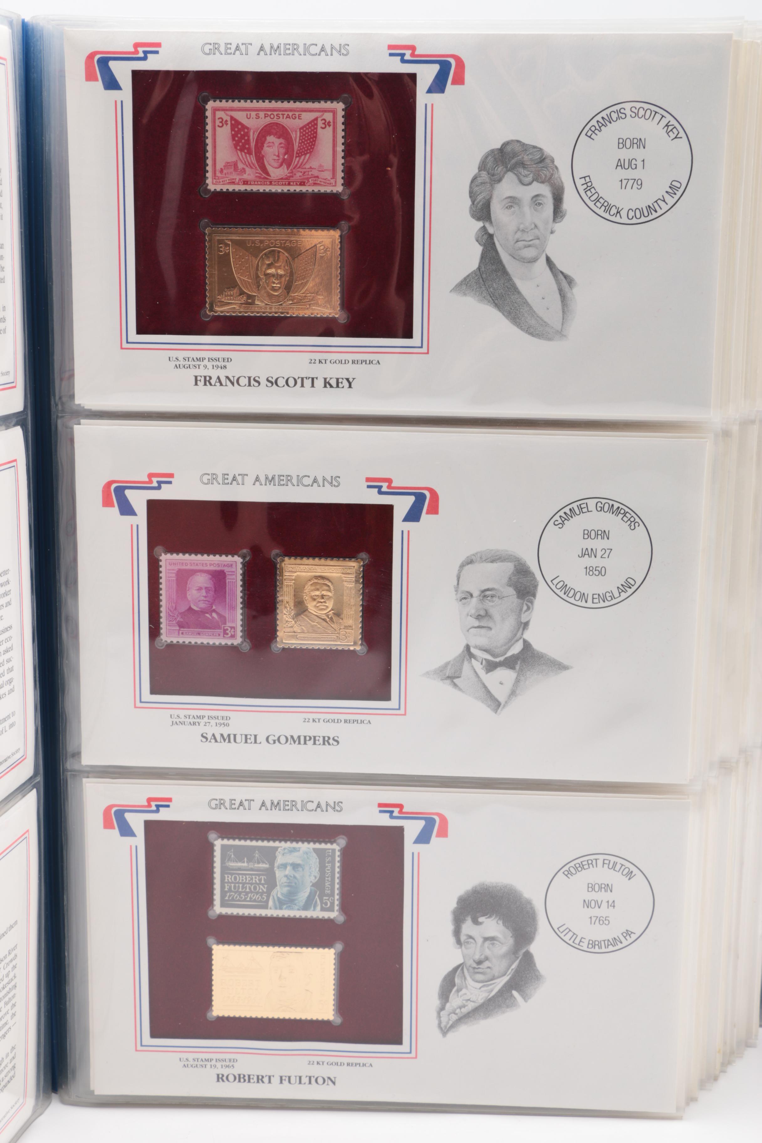 Great Americans on United States Stamps Album