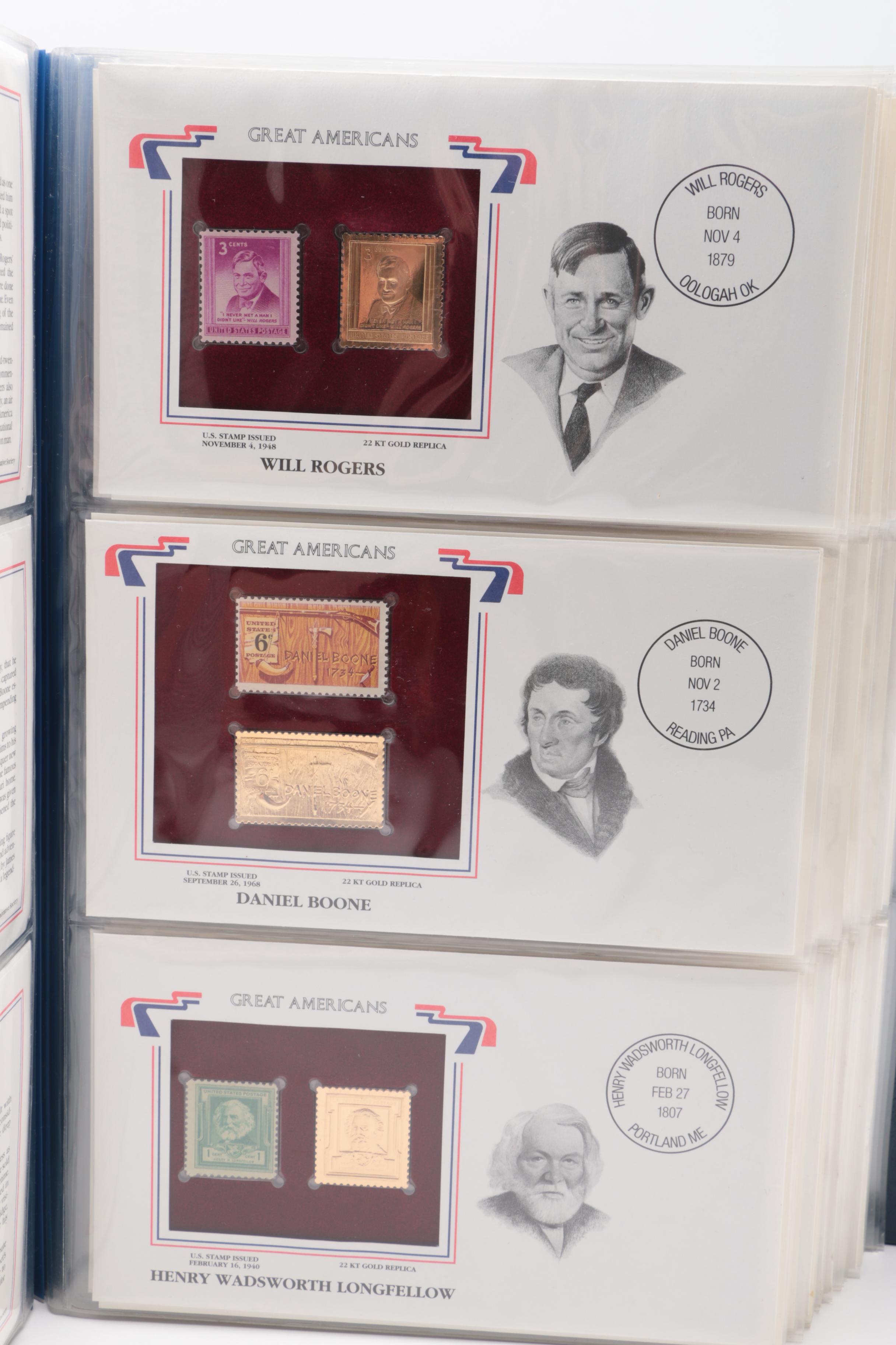 Great Americans on United States Stamps Album