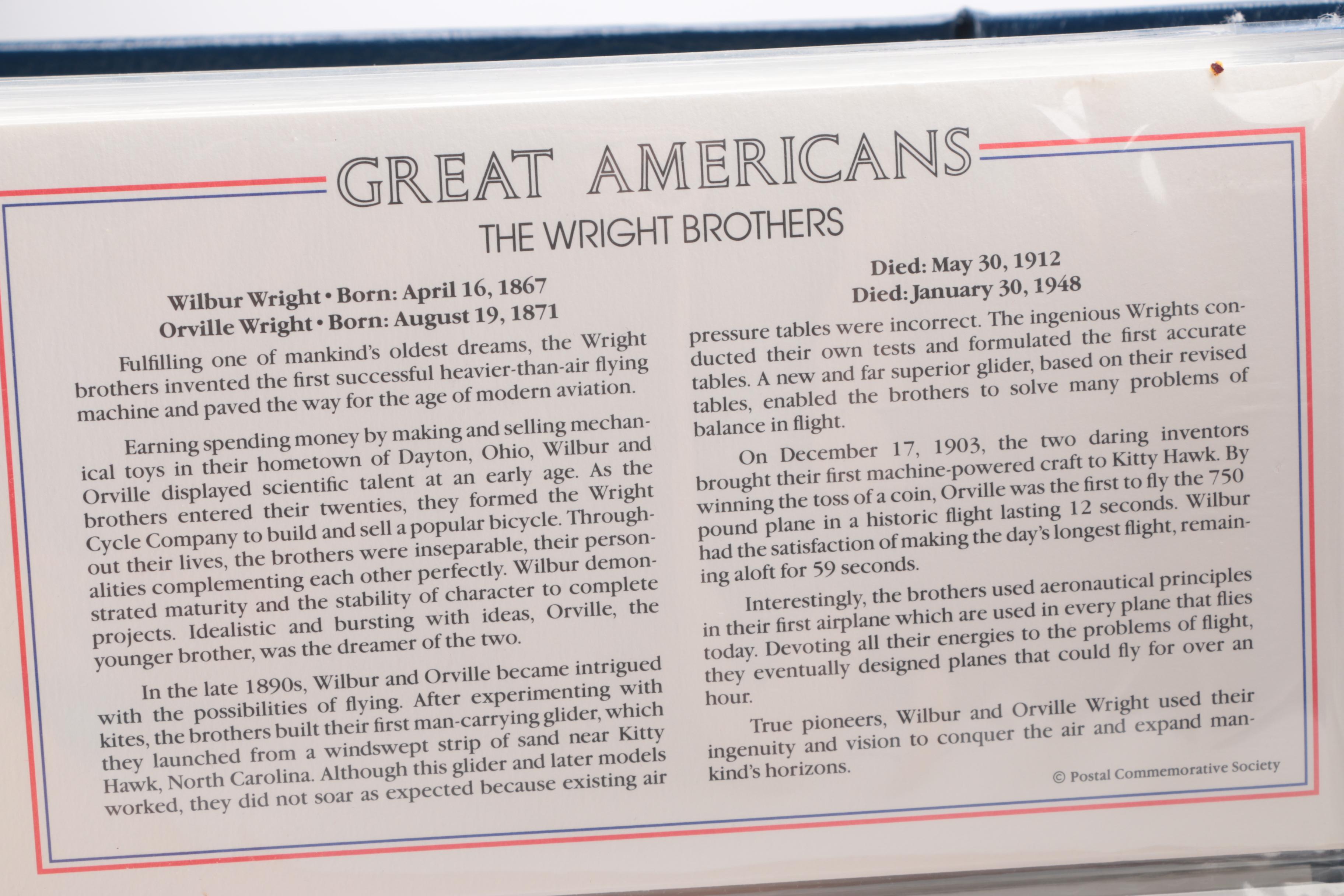 Great Americans on United States Stamps Album