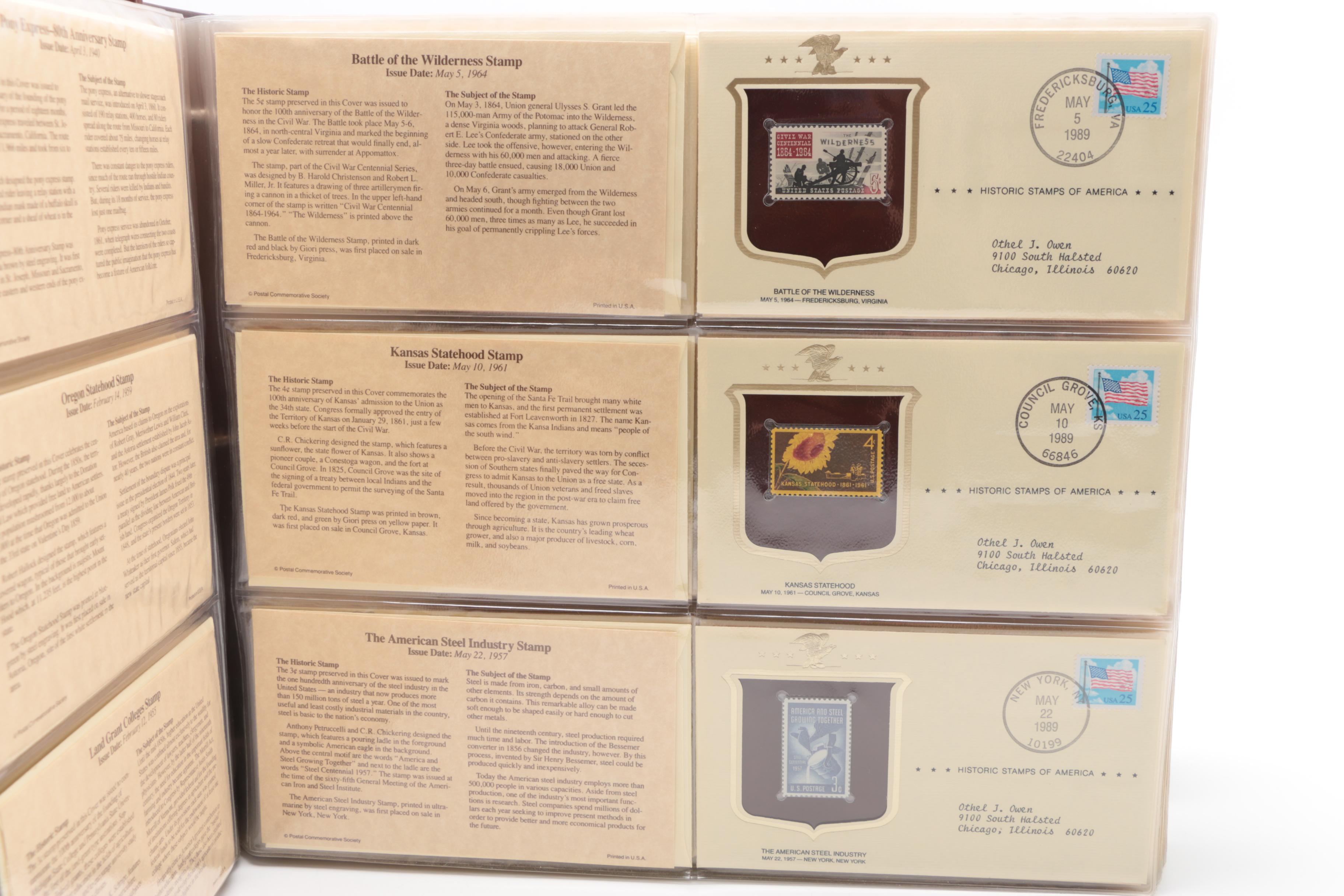 Historic Stamps Of America Book