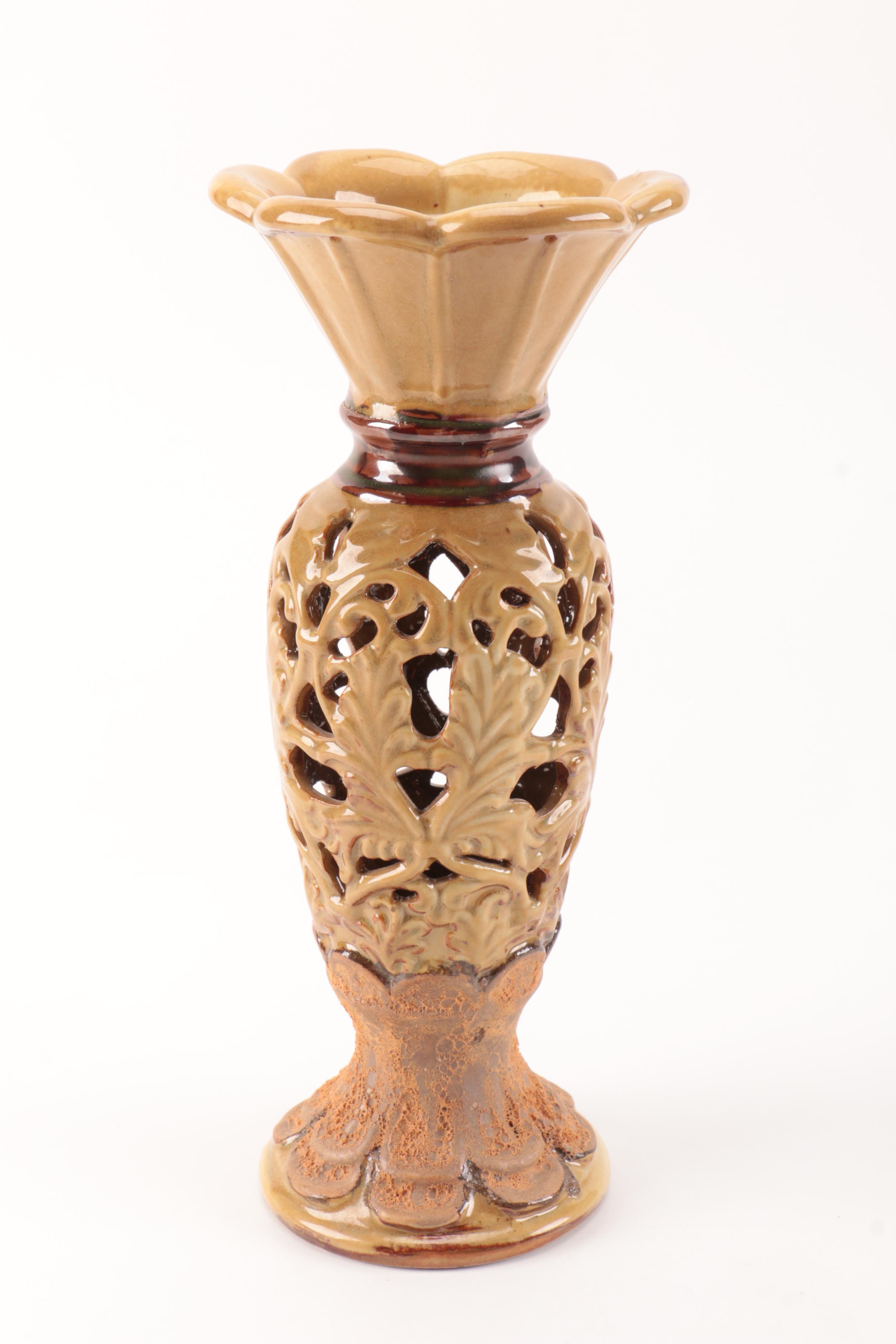 Ceramic Pillar Candle Holders