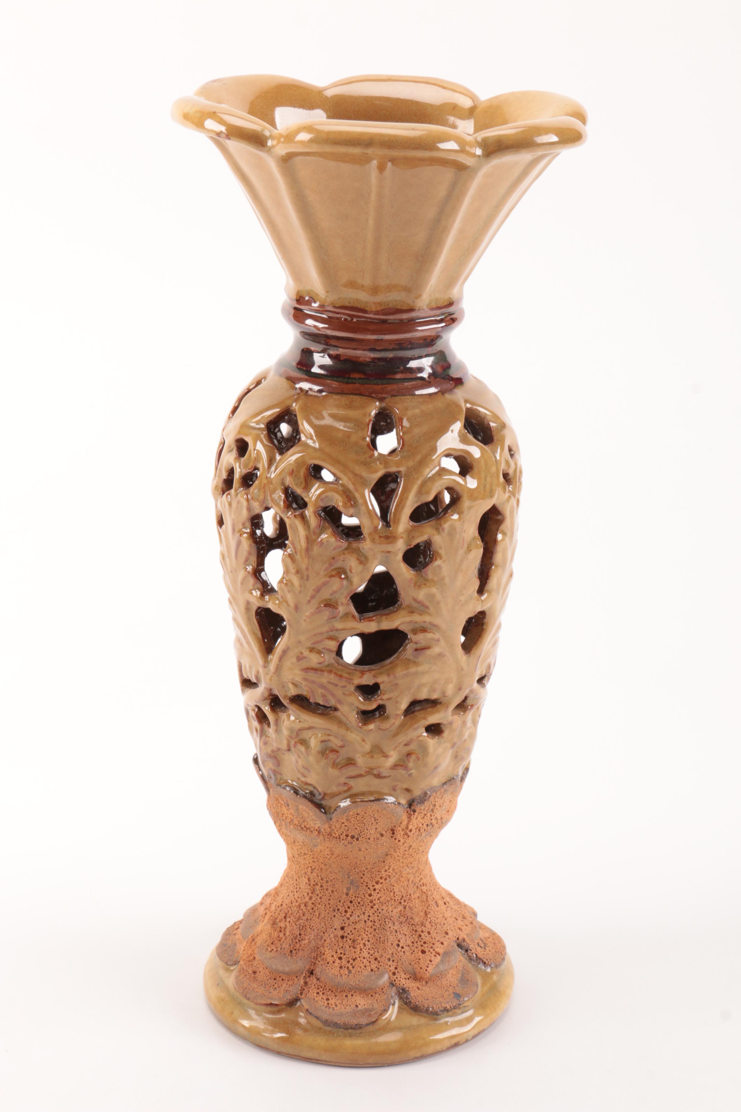 Ceramic Pillar Candle Holders