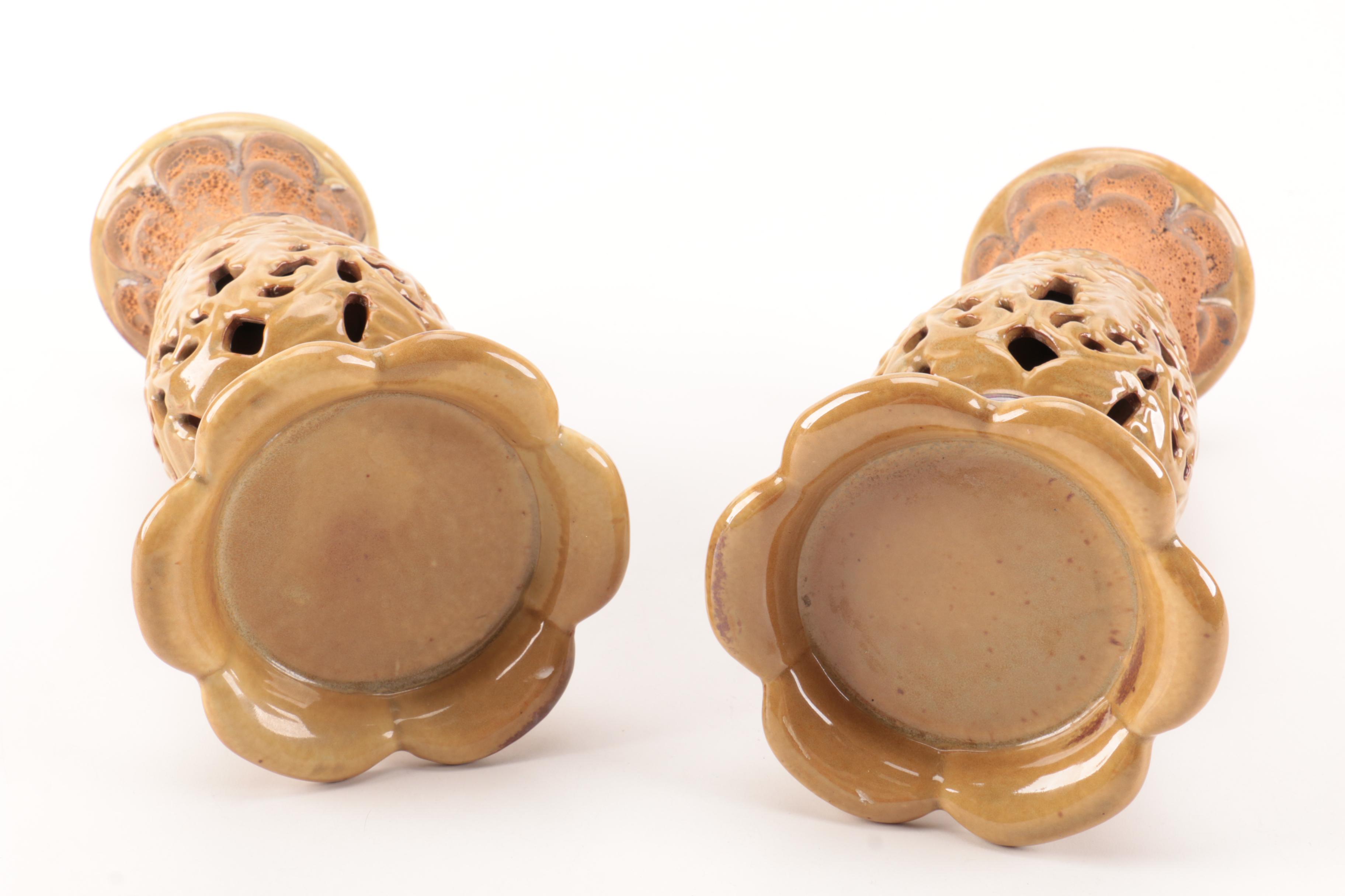 Ceramic Pillar Candle Holders