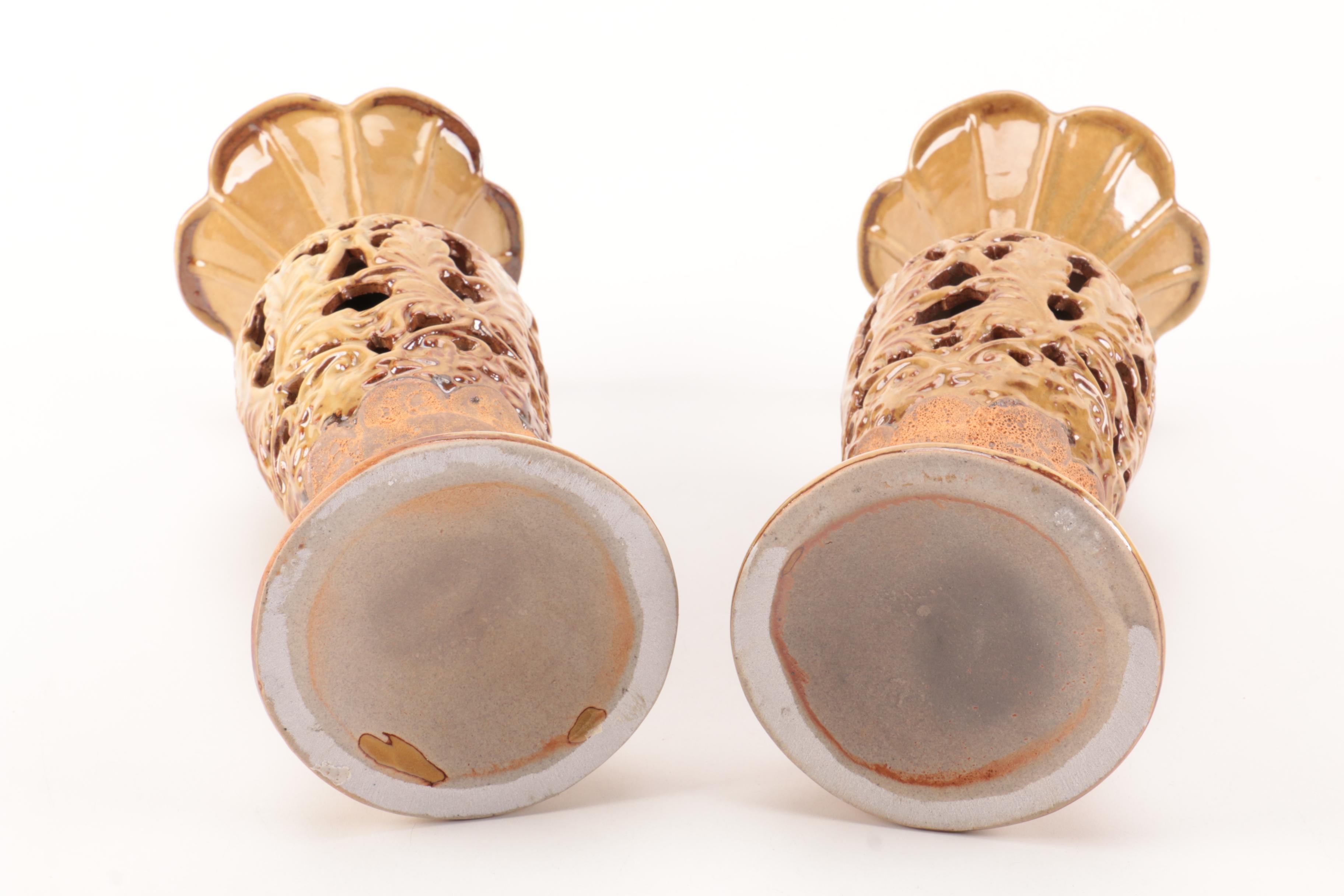 Ceramic Pillar Candle Holders