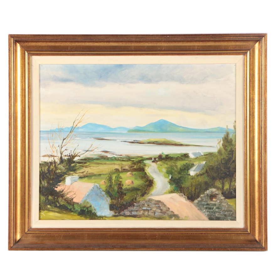 Harold Storey Oil Painting on Canvas River Landscape