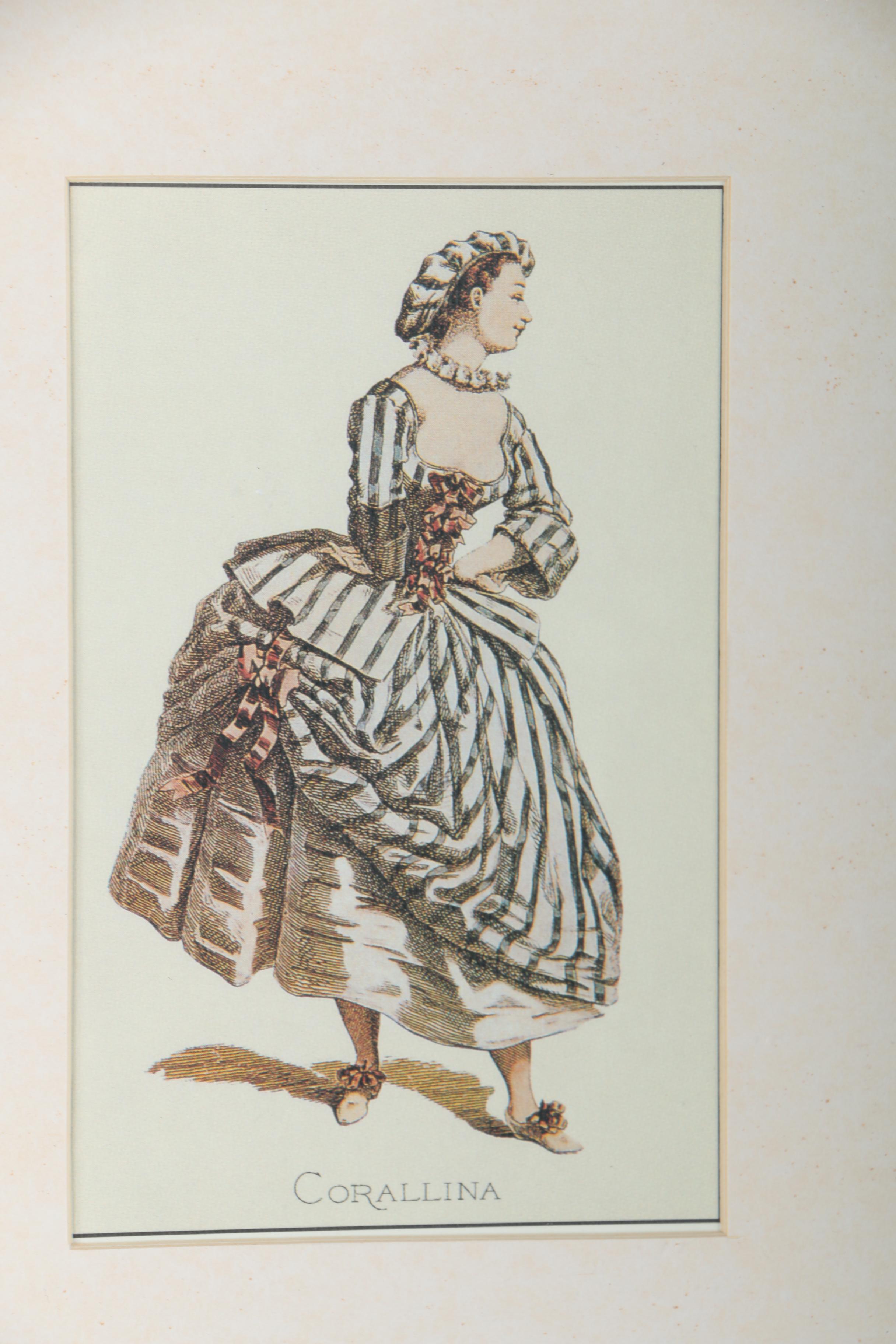 Offset Lithographs After Maurice Sand of Commedia dell'Arte Characters