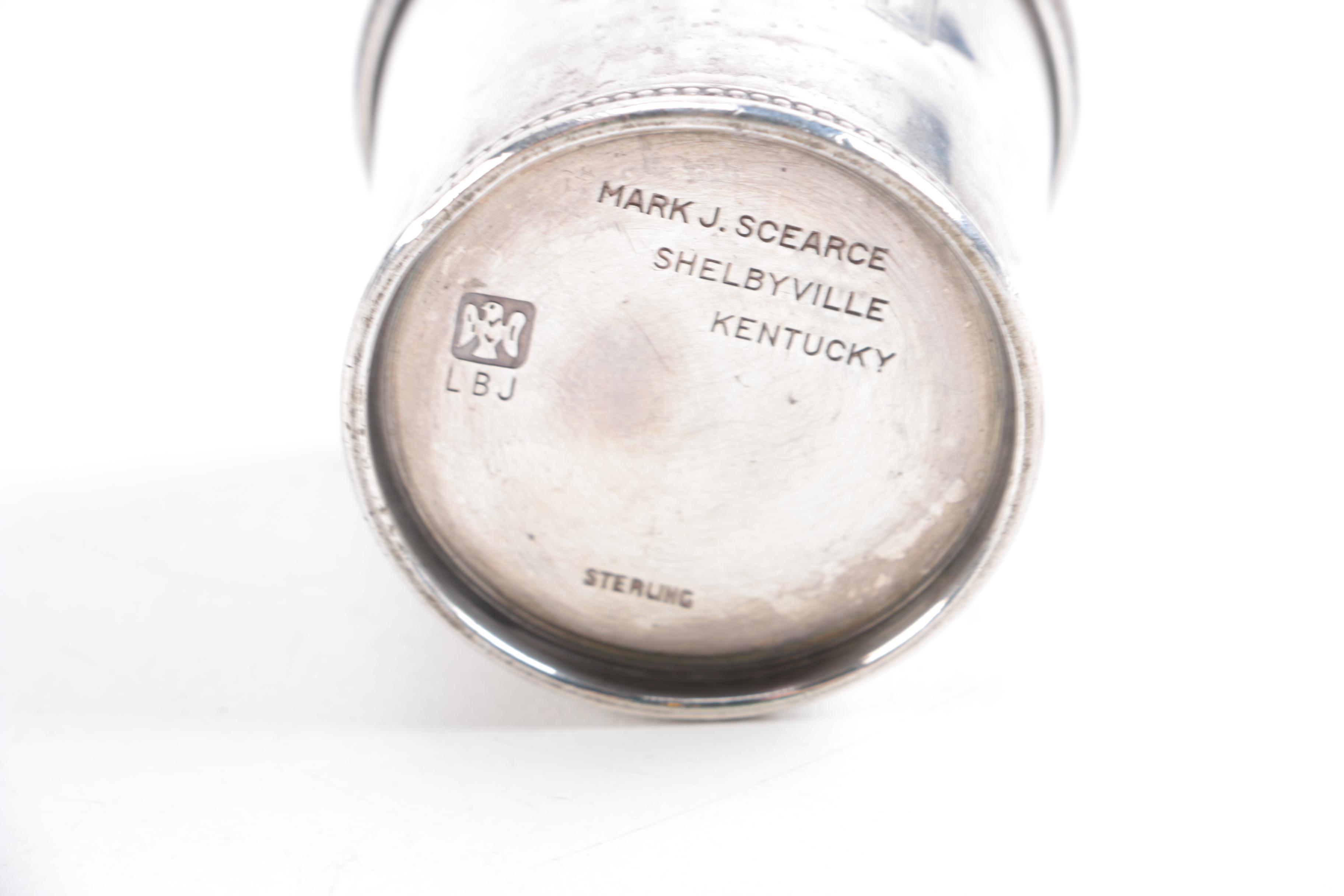 Sterling Silver Presidential LBJ Jigger by Mark J. Scearce