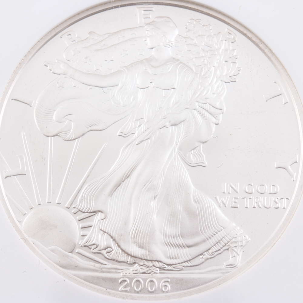 Graded MS 69 (by NGC) 2006-W Early Release Silver Eagle Dollar