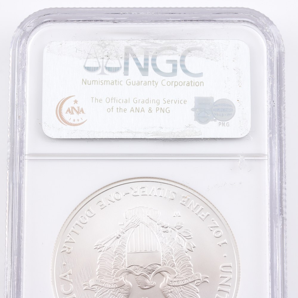 Graded MS 69 (by NGC) 2006-W Early Release Silver Eagle Dollar