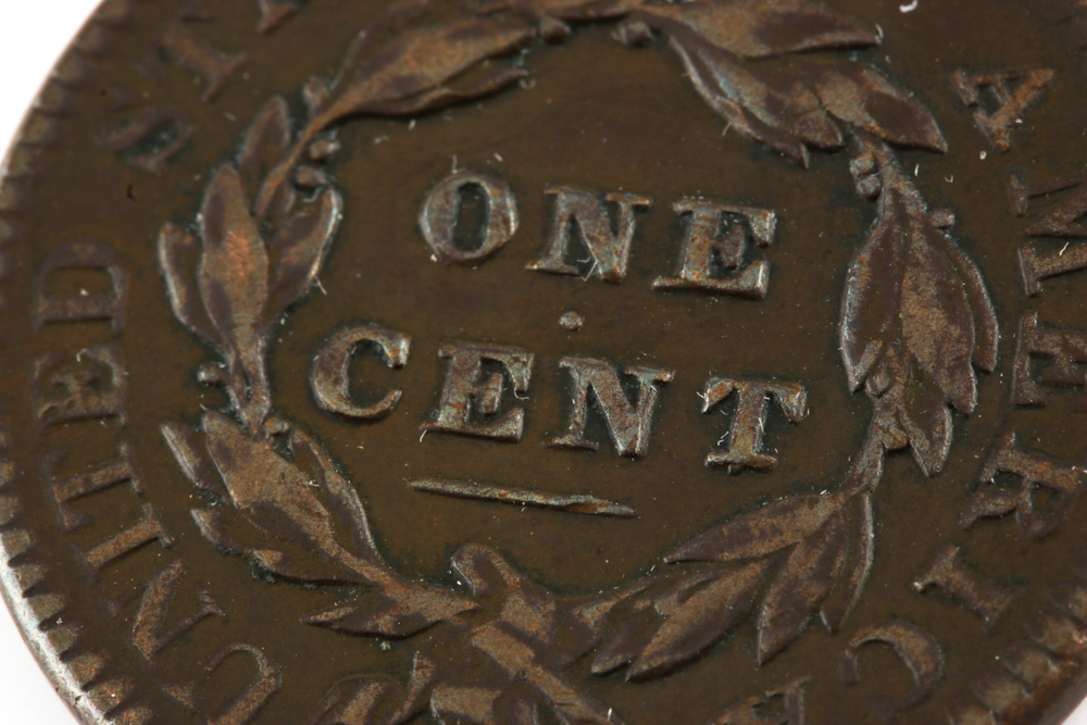1834 Small 8 Large Stars Coronet Head Cent