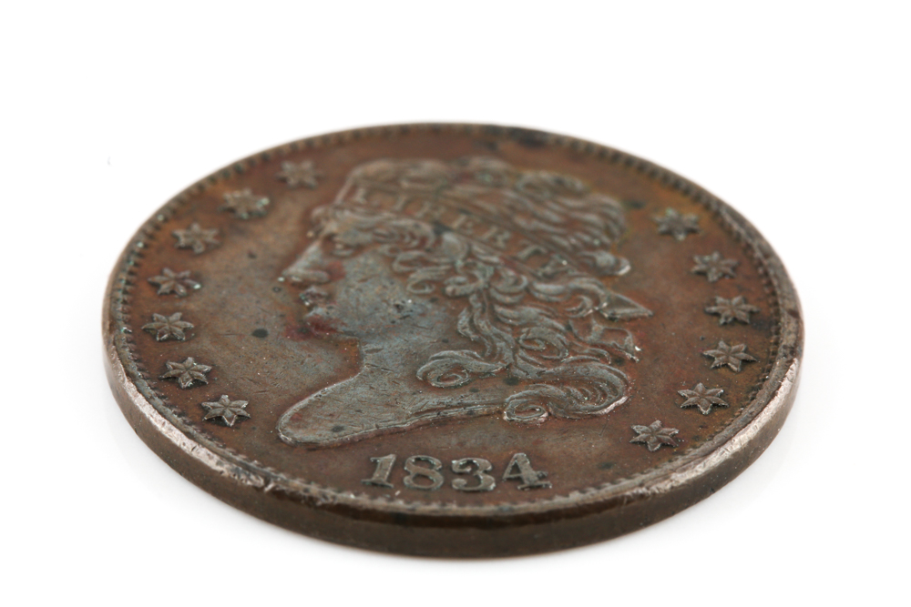 1834 Coronet Head Half Cent