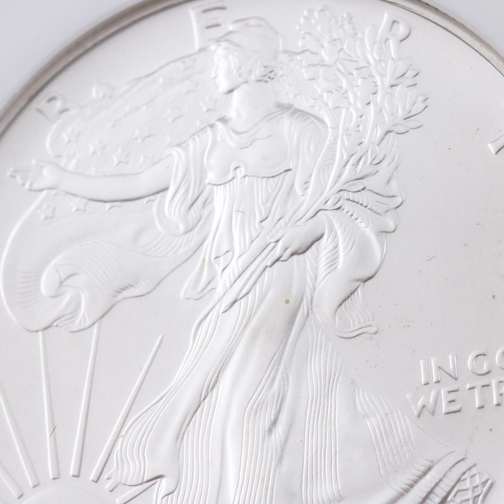 Graded MS 69 (by NGC) 1995 Silver Eagle Dollar