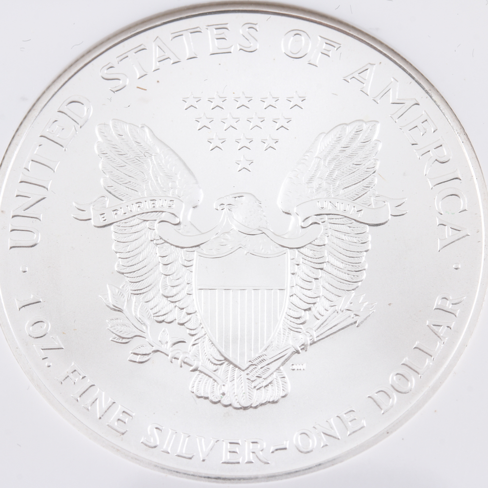 Graded MS 69 (by NGC) 1995 Silver Eagle Dollar