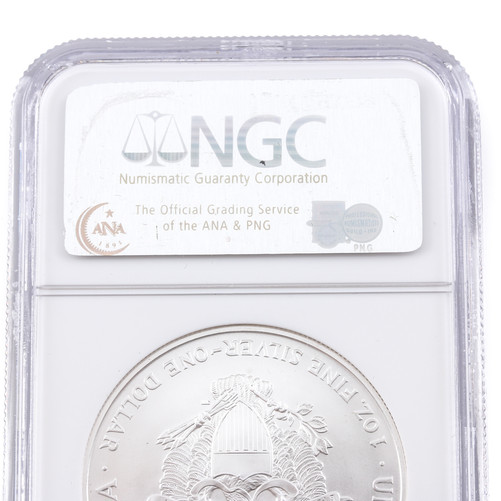 Graded MS 69 (by NGC) 1995 Silver Eagle Dollar