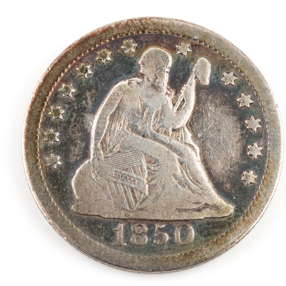 1850 Liberty Seated Quarter