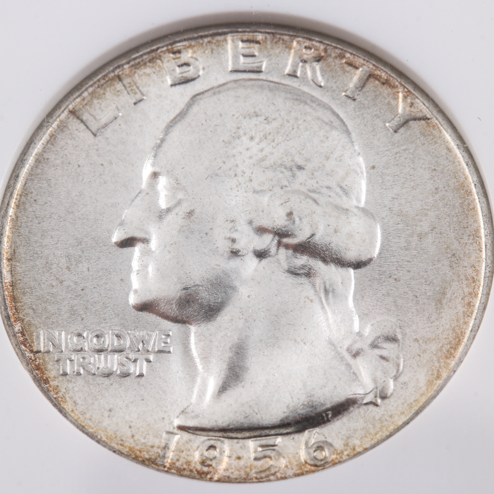 Graded MS 66 (by NGC) Silver 1956 Washington Quarter