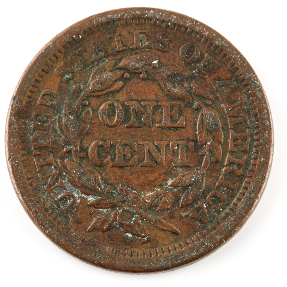 1854 Braided Hair Cent