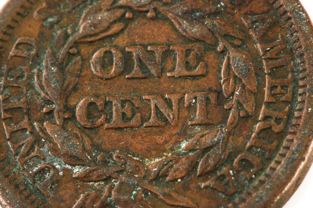 1854 Braided Hair Cent