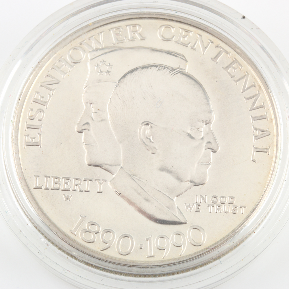 1990 Eisenhower Centennial Commemorative Silver Dollar