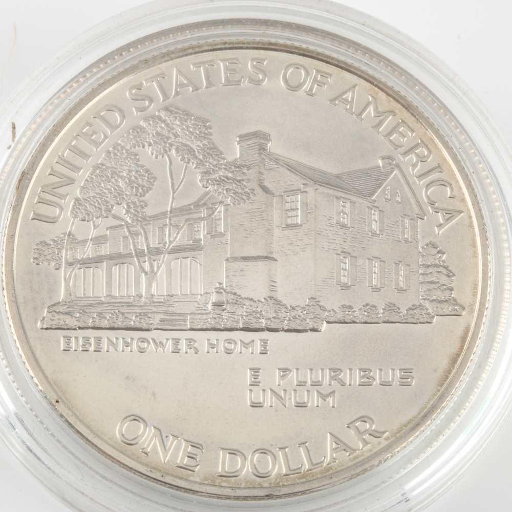 1990 Eisenhower Centennial Commemorative Silver Dollar
