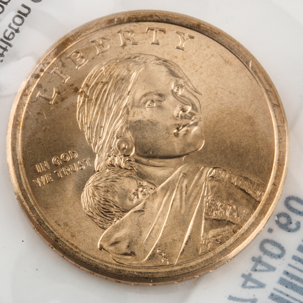 Collection of (4) Uncirculated 2012 Presidential Dollars and an Uncirculated 2015 Native American Dollar Coin