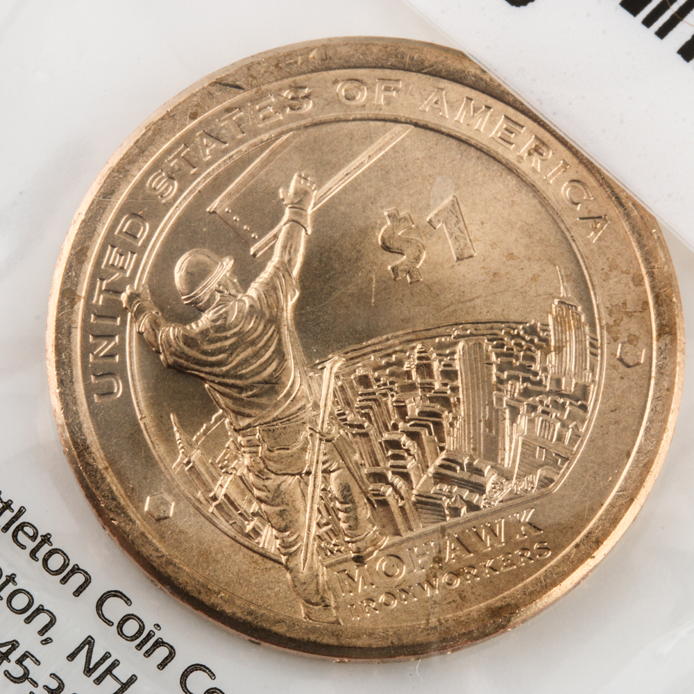 Collection of (4) Uncirculated 2012 Presidential Dollars and an Uncirculated 2015 Native American Dollar Coin