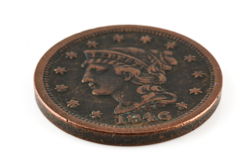 1846 Small Date Braided Hair Cent