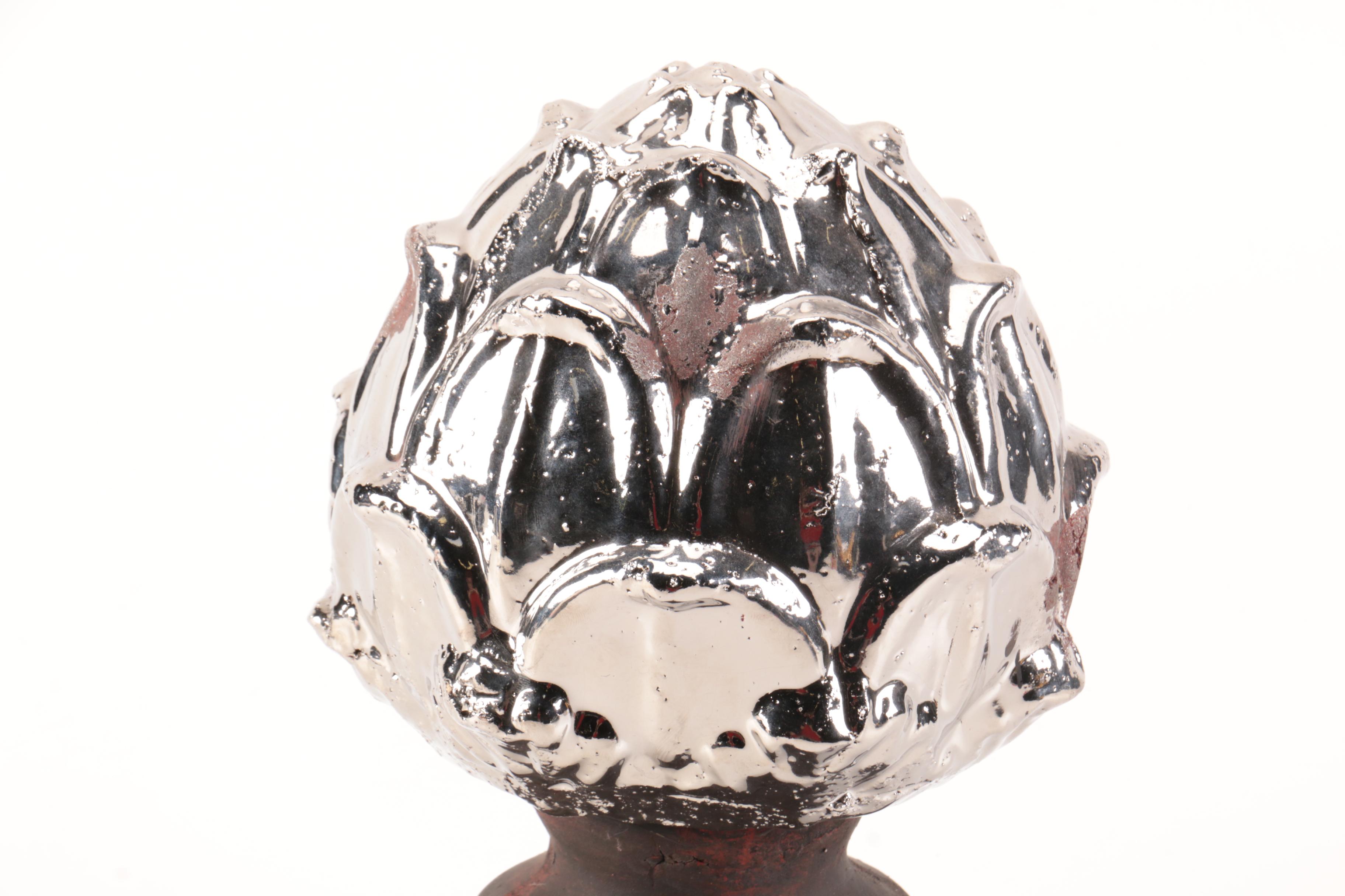 Silver and Gold Tone Decorative Floral Statues