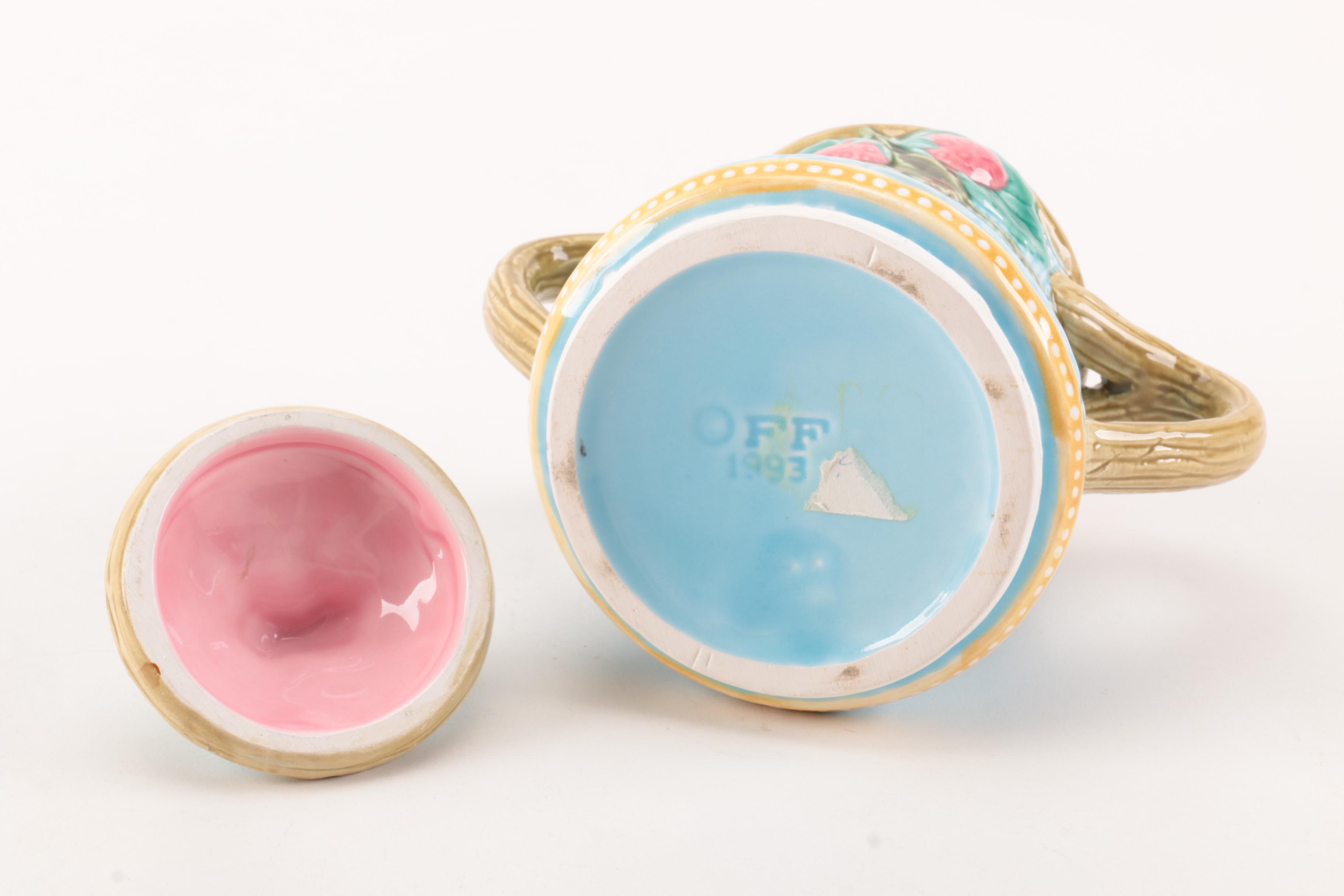 Fitz and Floyd Salt and Pepper Shaker and Sugar Bowl