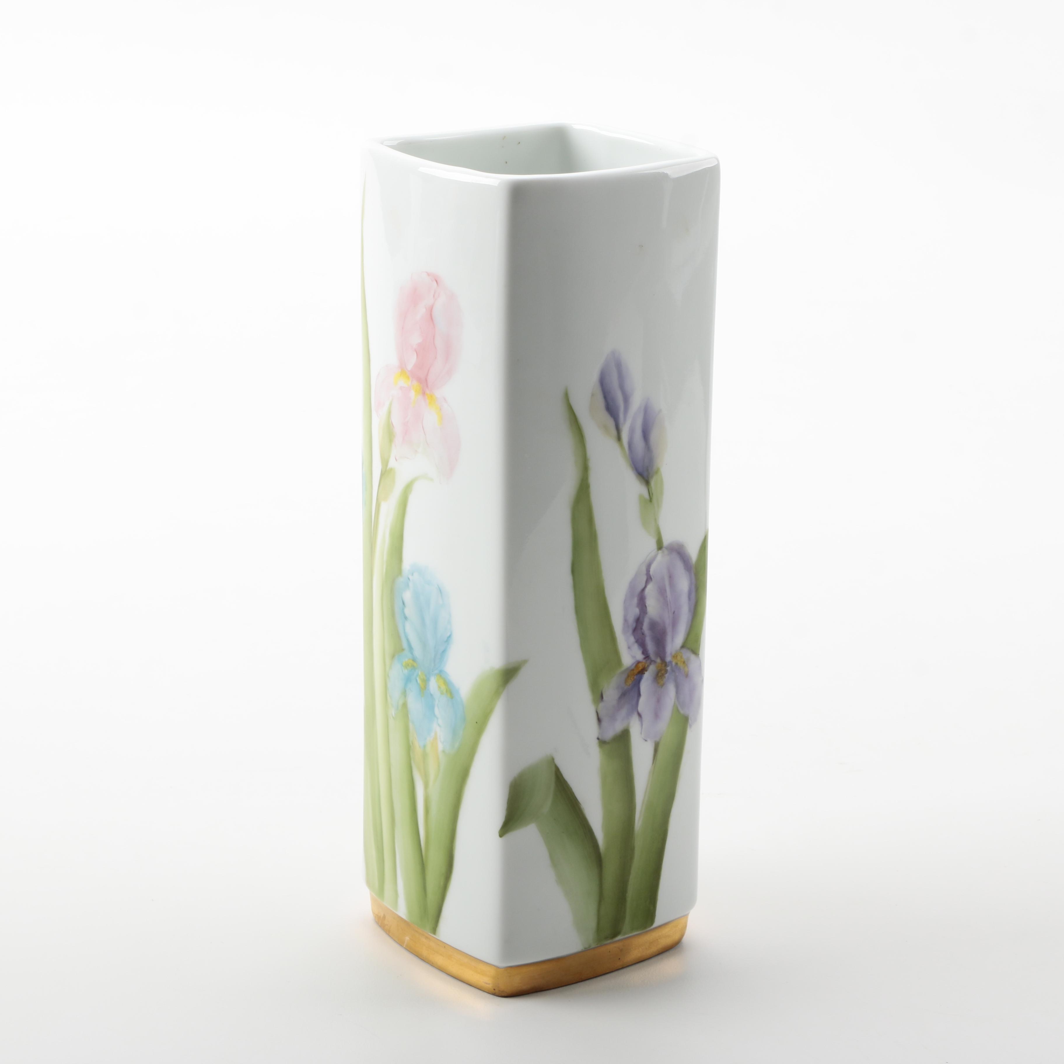 Gerold-Porzellan Bavarian Hand-Painted Porcelain Vase