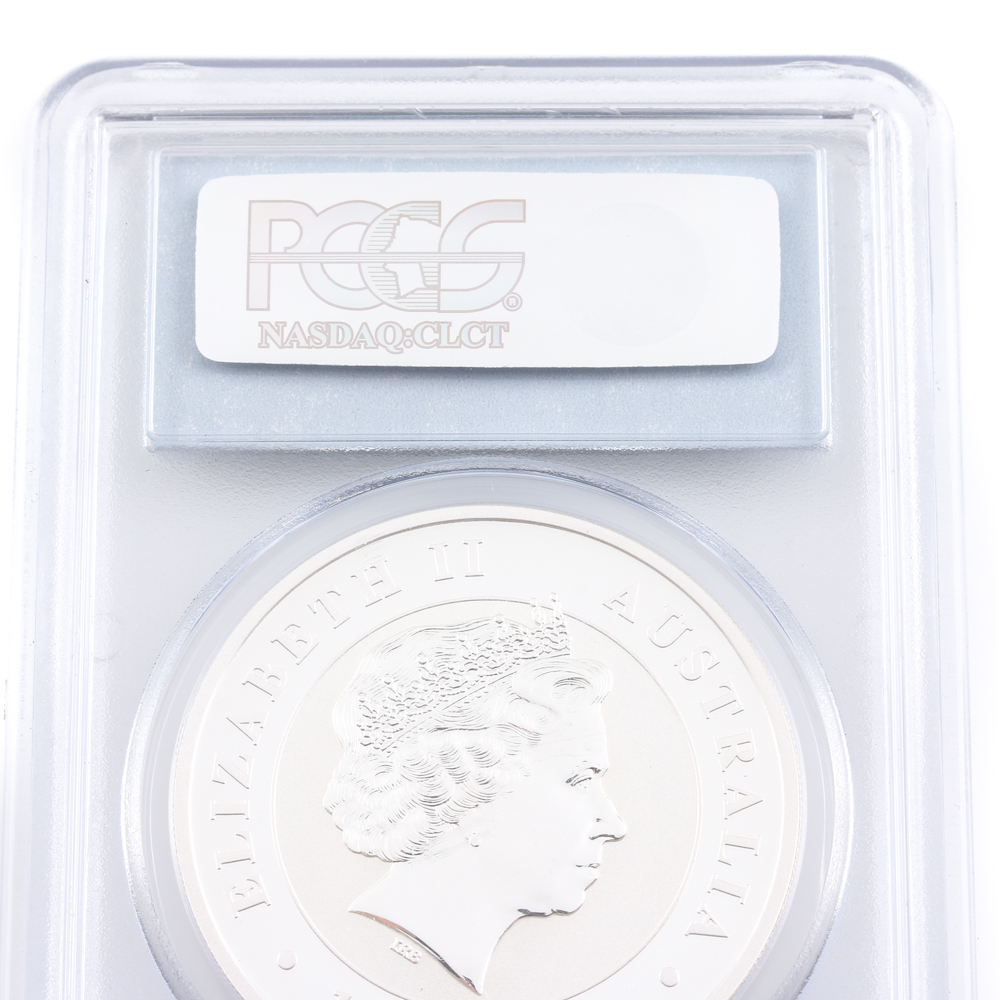 Graded MS 69 (by PCGS) 2013-P Australian Silver Bullion Kookaburra $1 Coin