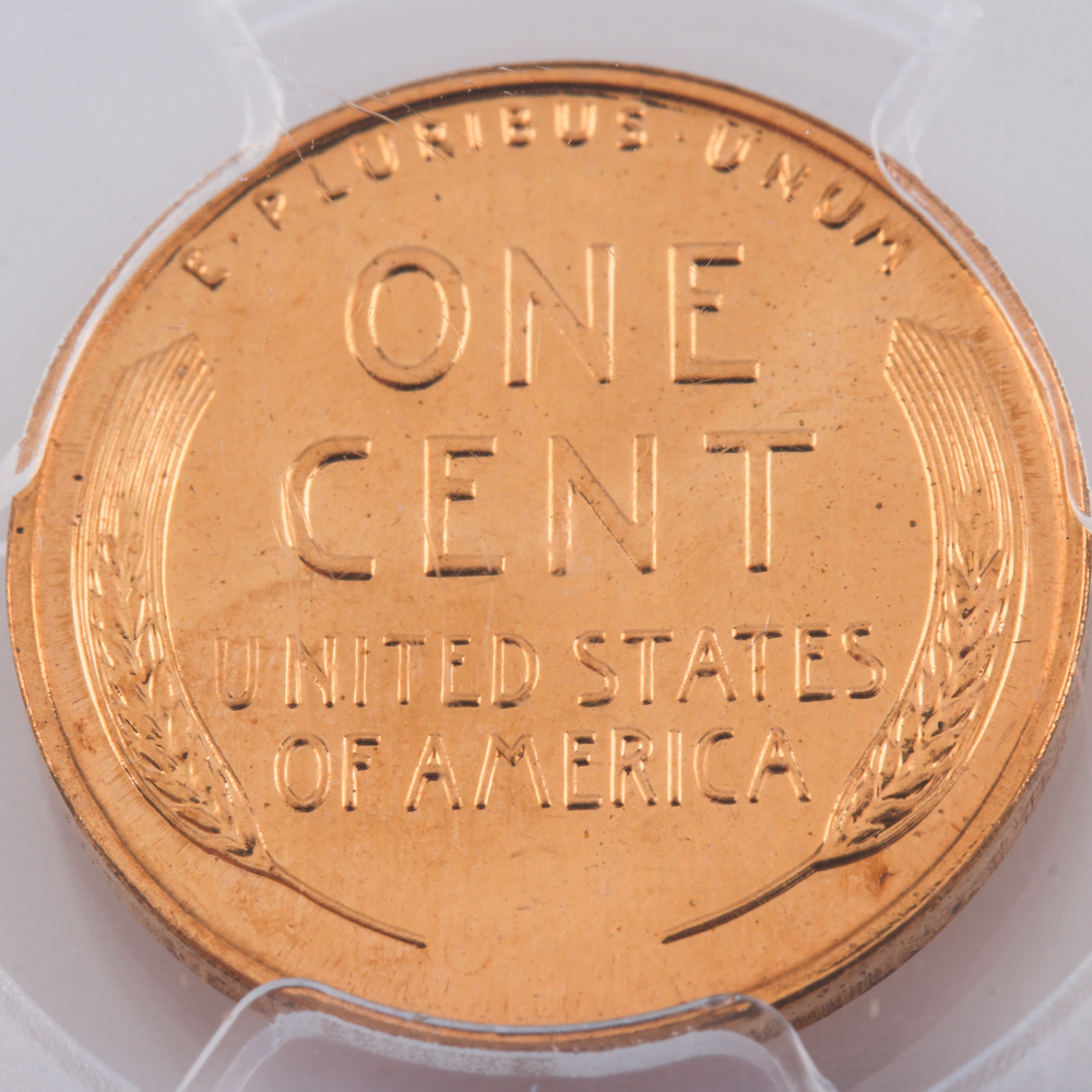 Graded PR 65 RD (by PCGS) 1956 Lincoln Wheat Cent Proof