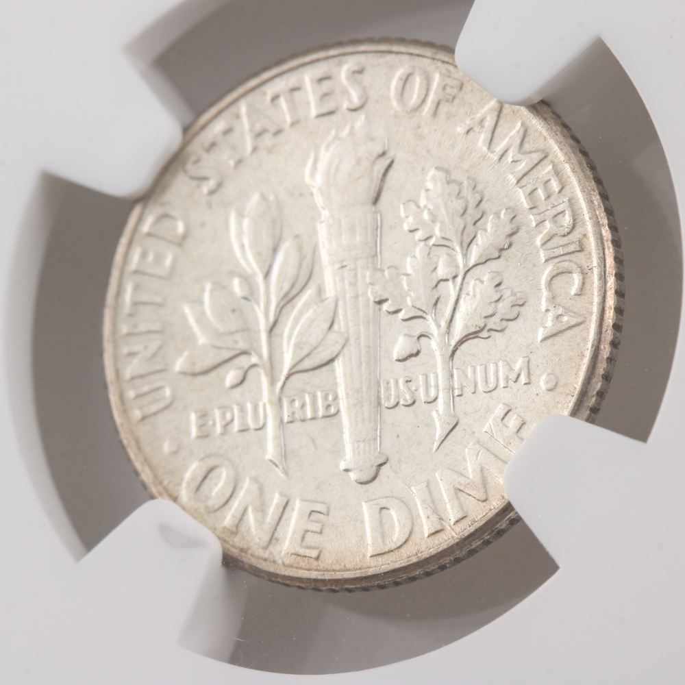 Graded MS 66 FT (by NGC) Silver 1951 Roosevelt Dime