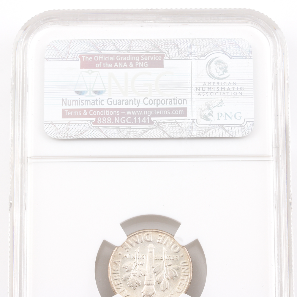 Graded MS 66 FT (by NGC) Silver 1951 Roosevelt Dime