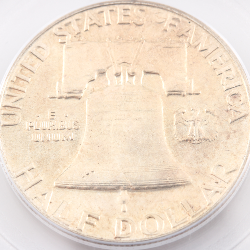 Graded MS 62 FBL (by PCGS) Silver 1961 Franklin Half Dollar