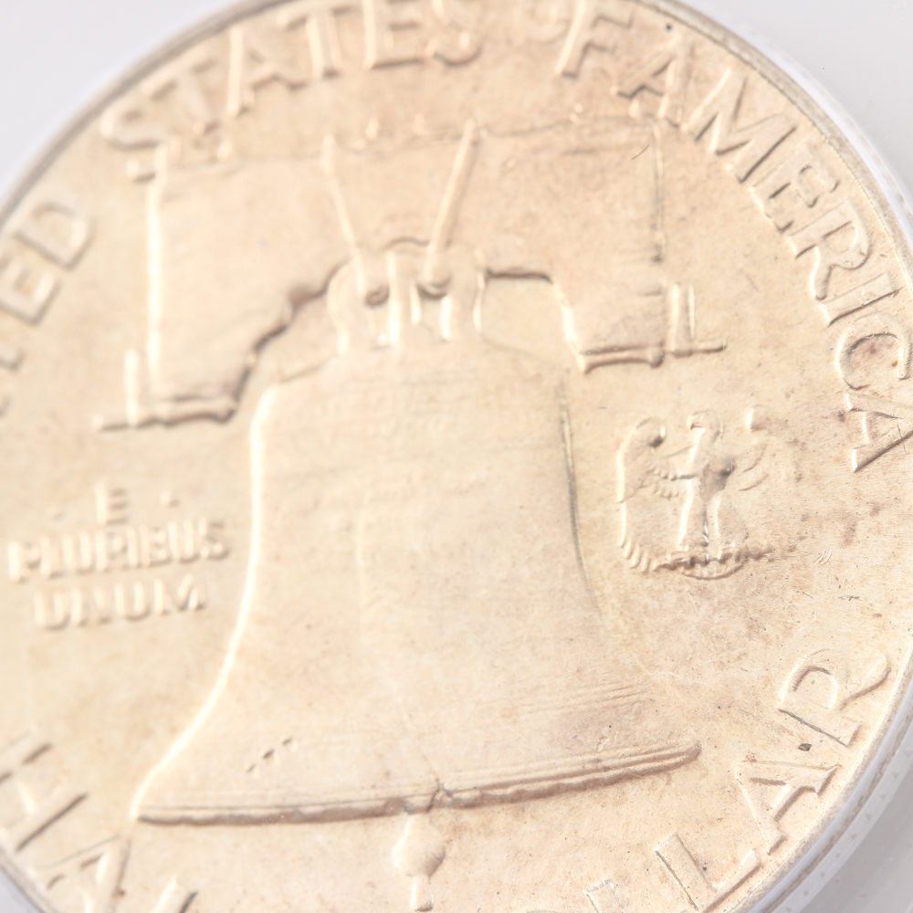 Graded MS 62 FBL (by PCGS) Silver 1961 Franklin Half Dollar