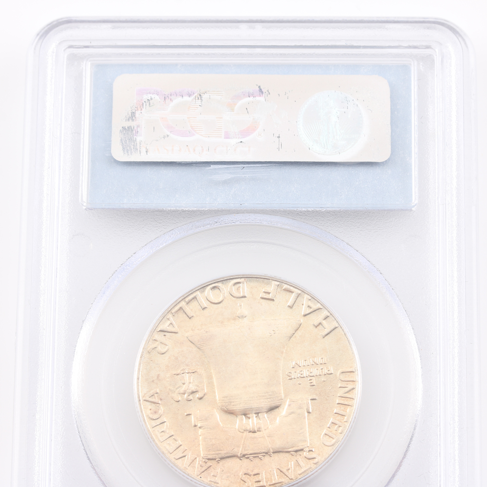 Graded MS 62 FBL (by PCGS) Silver 1961 Franklin Half Dollar